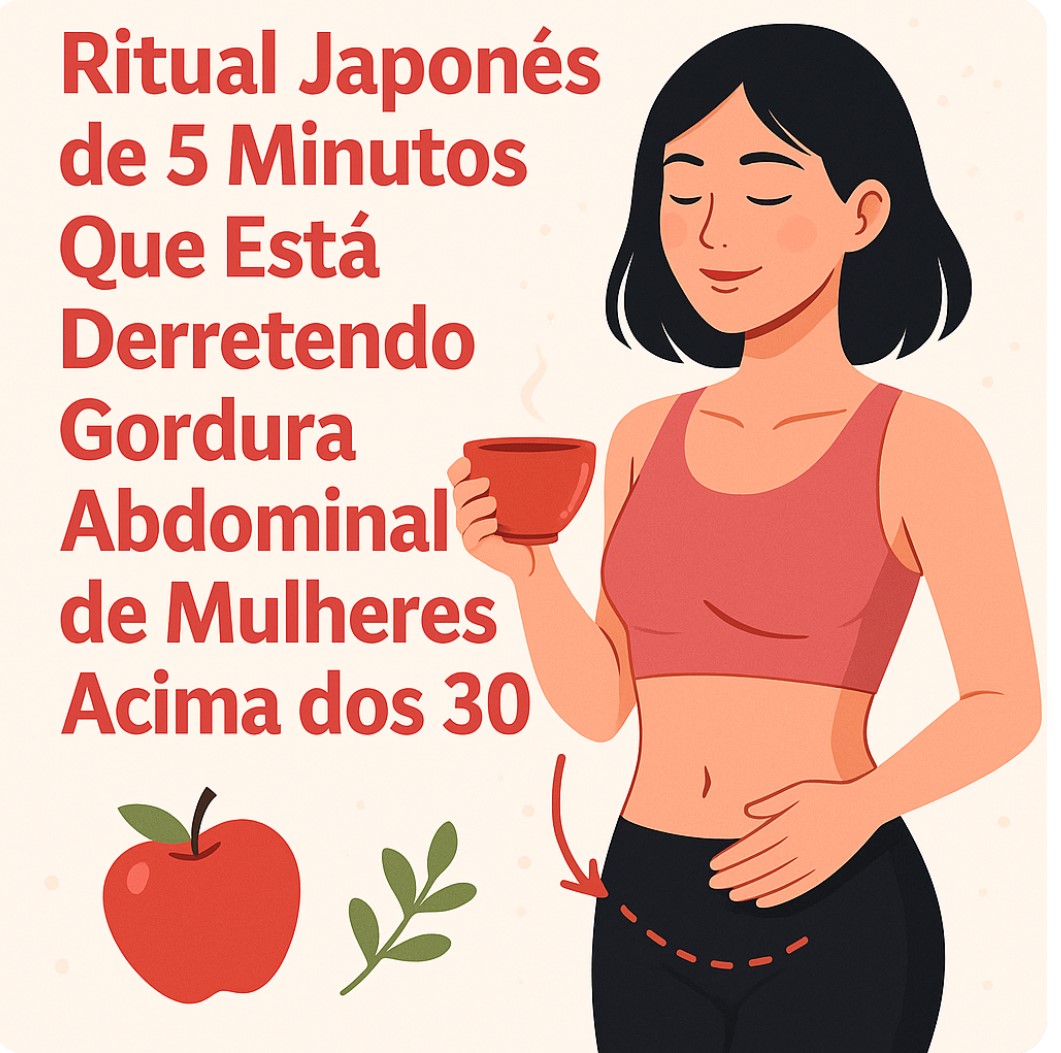 Mulher com chá e cintura marcada